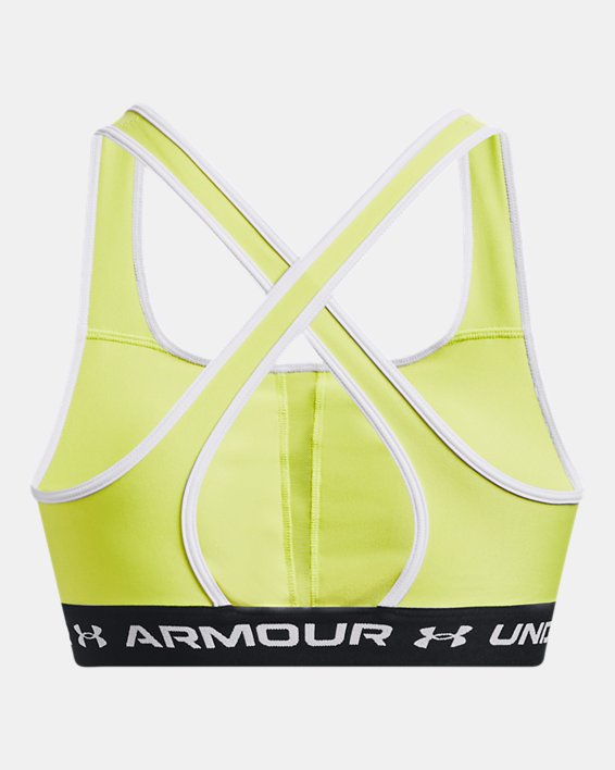 Bra Deportivo Armour® Mid Crossback para Mujer, Yellow, pdpMainDesktop image number 11